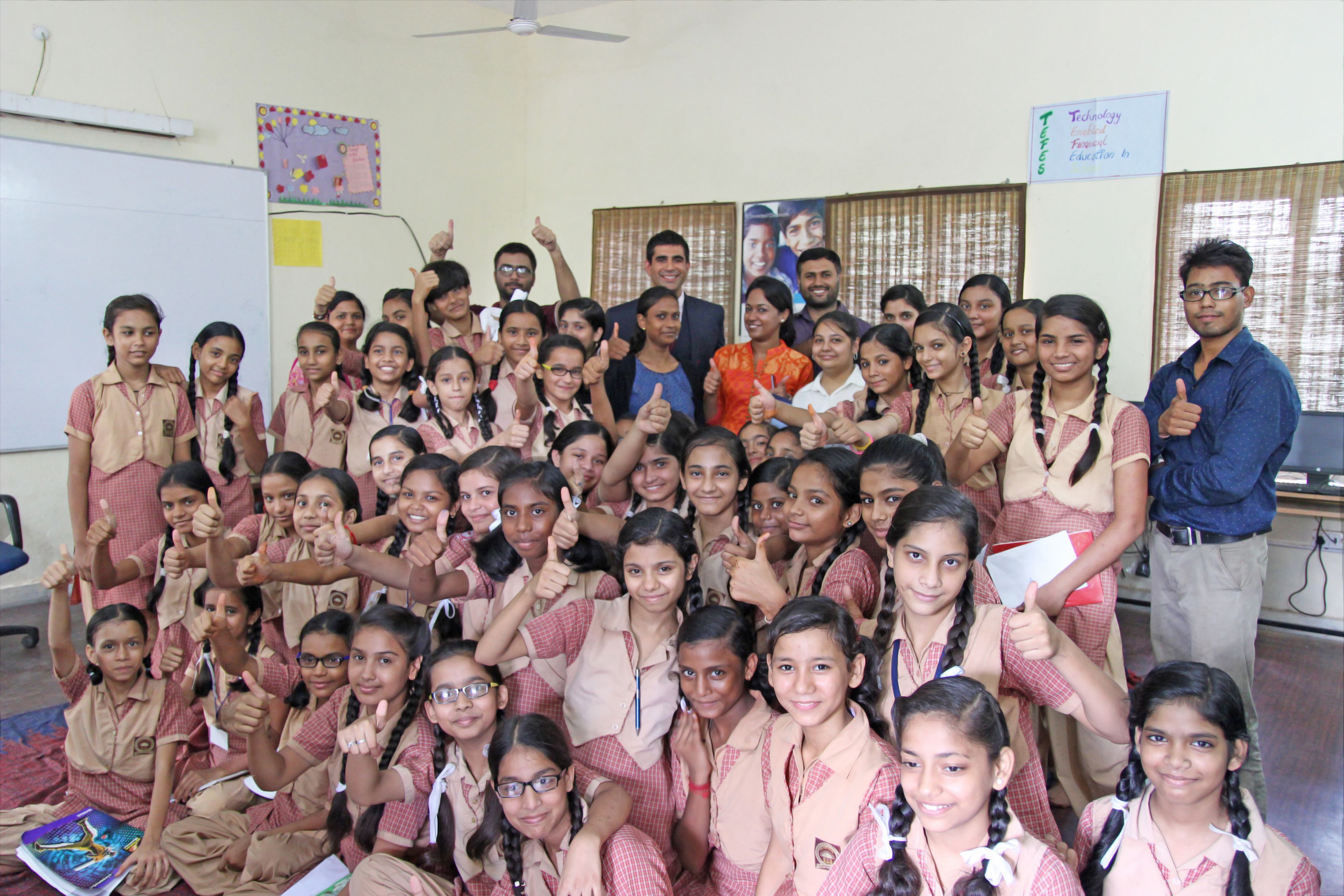 Workshop at Sarvodaya Kanya Vidaylaya through American India Foundation’s Digital Equalizer program with an aim to bridge education and digital divide.