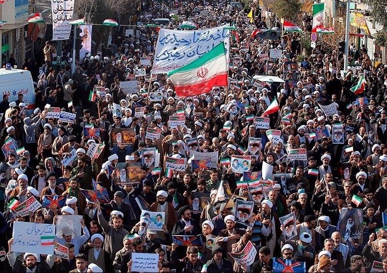 The people of Qom march to condemn riots in Iran. Photo by Mohammad Ali Marizad, 2017