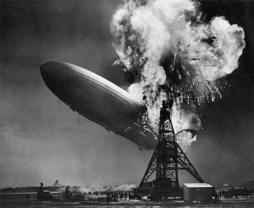The hydrogen-filled Hindenburg ignited in 1937, demonstrating the safety challenges of high concentrations of hydrogen. (Public domain)