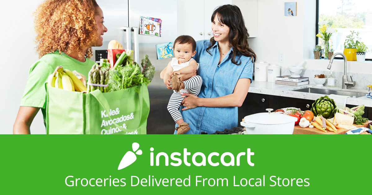 The business model of an on-demand grocery delivery app like Instacart