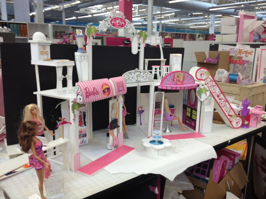 Foamcore prototype of Barbie Malibu Mall