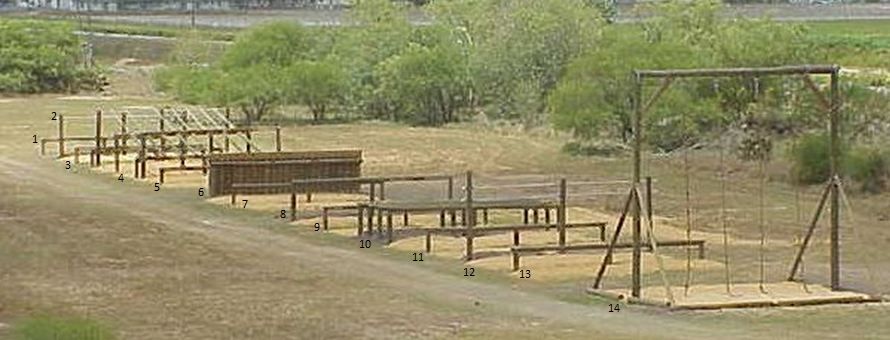 Something like this (Military Obstacle Course)