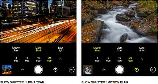 The advanced controls for camera apps