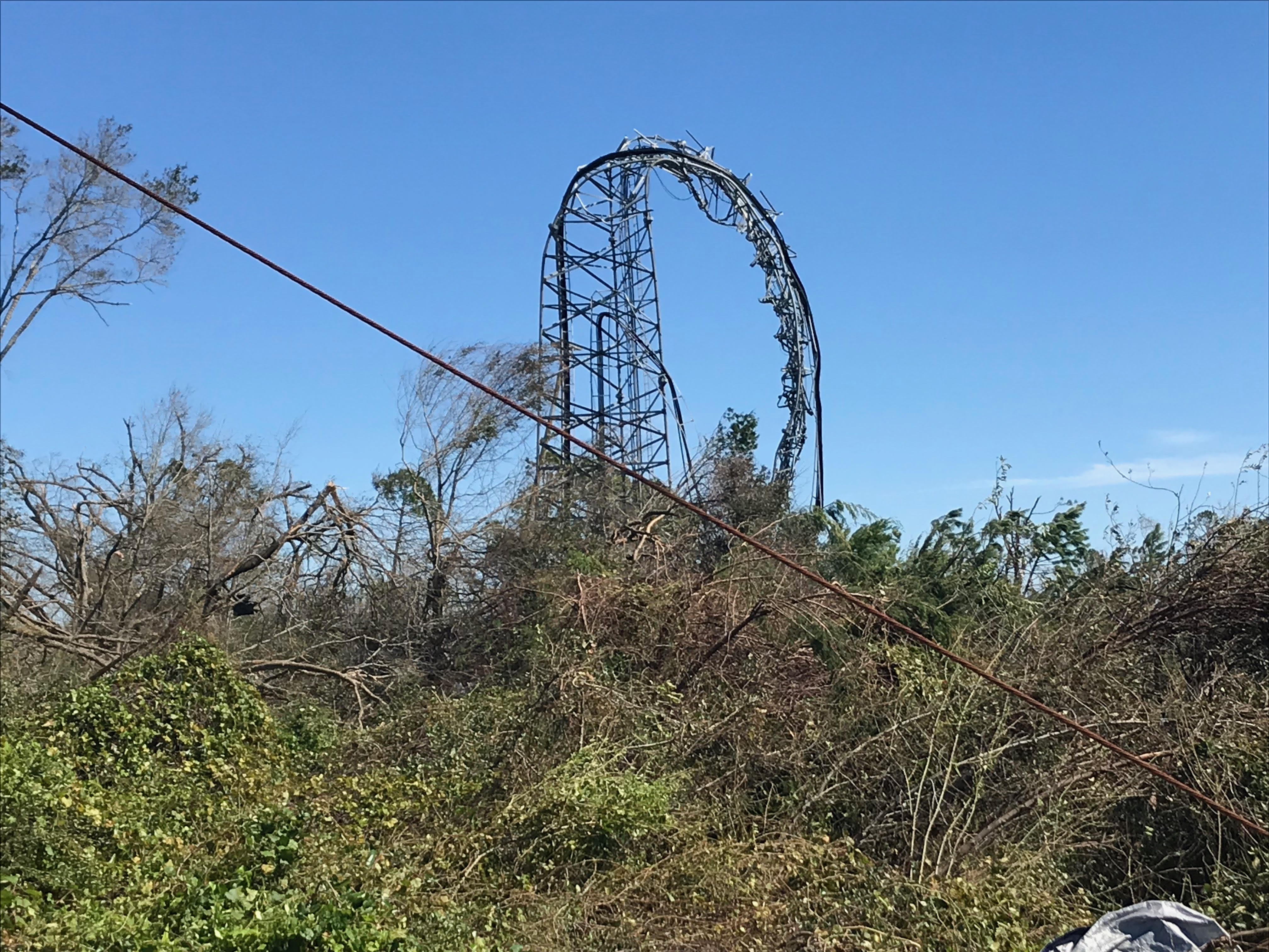 Cell phone tower damaged by Hurricane in Florida (Verizon)