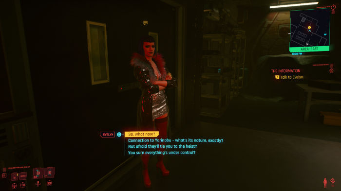 Image 14: Screenshot of Cyberpunk 2077 with dialogue.