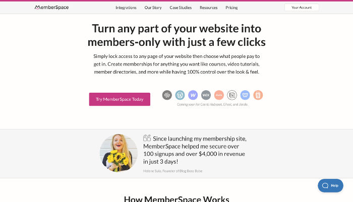 MemberSpace Homepage