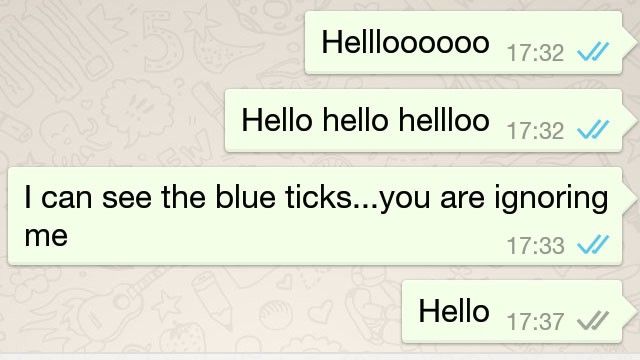 Blue ticks on WhatsApp