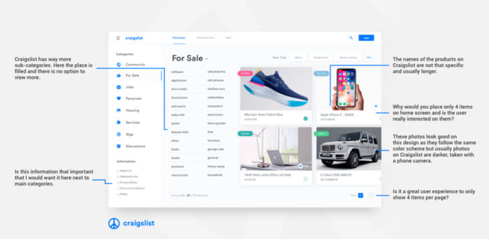 Craigslist redesign by Dorjan Vulaj