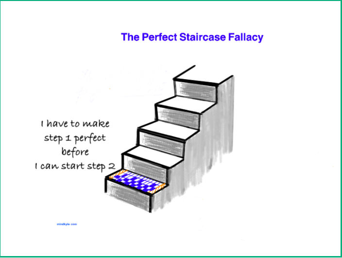 Don’t get into the trap of perfecting step 1 before going to step 2 (Image by author)
