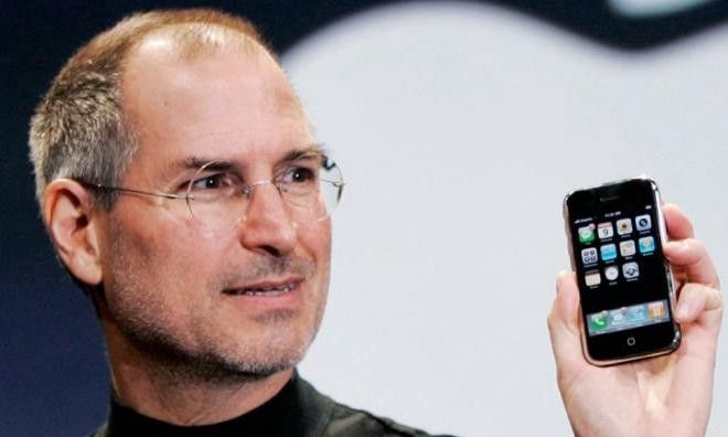 Steve Jobs launching the first iPhone in 2007