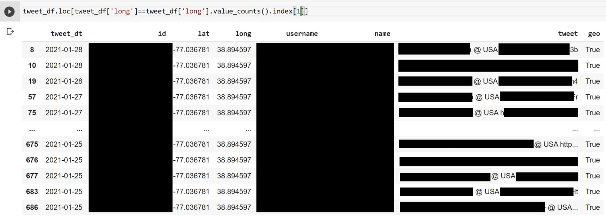 2nd most common tweet location from data set | Skanda Vivek