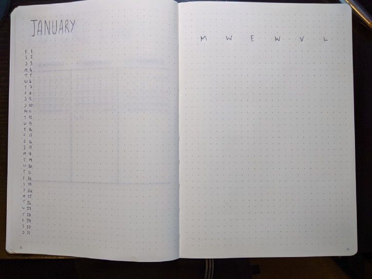 Authors blank monthly spread
