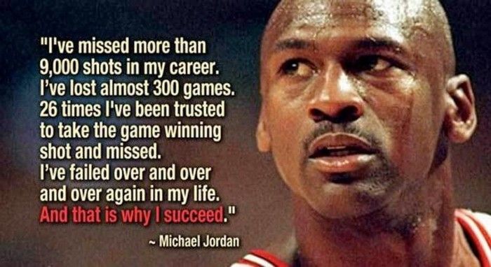 Those missed 9000 shots never kept him from trying to make a difference. Because every time he chose to fall forward!
