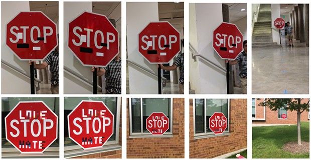 Subtle perturbations cause a neural network to misclassify stop signs | Evtimov et al