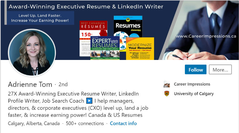 Adrienne Tom’s LinkedIn profile