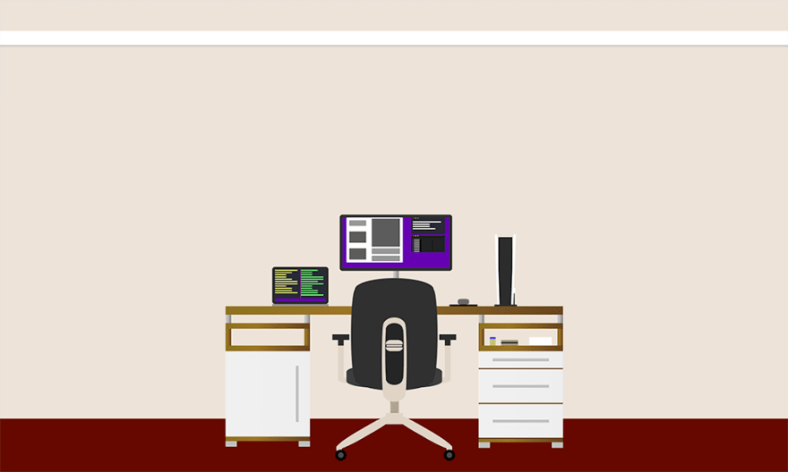 My Desk in CSS Art