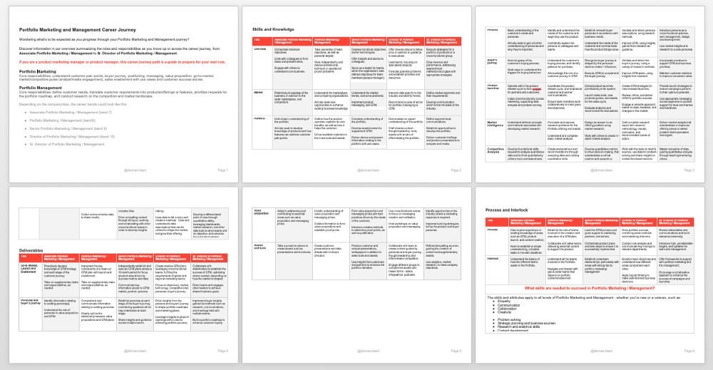 Portfolio Marketing and Management Career Journey