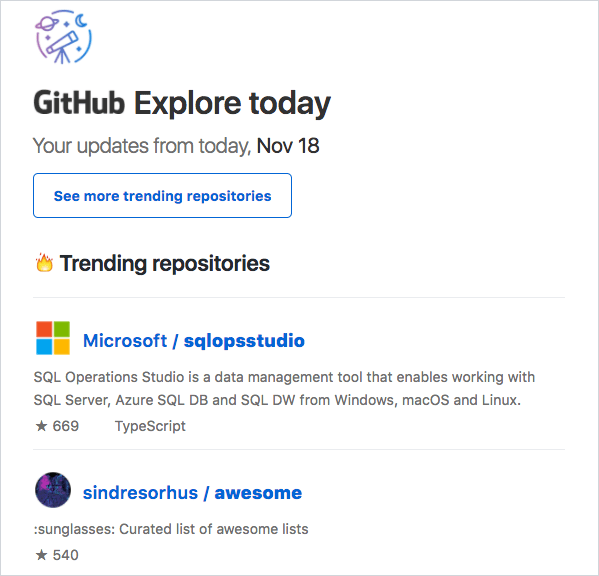 GitHub Explore