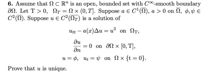 A problem from the August 2020 University of Tennessee PDE prelim. This can be solved using the infamous energy method.