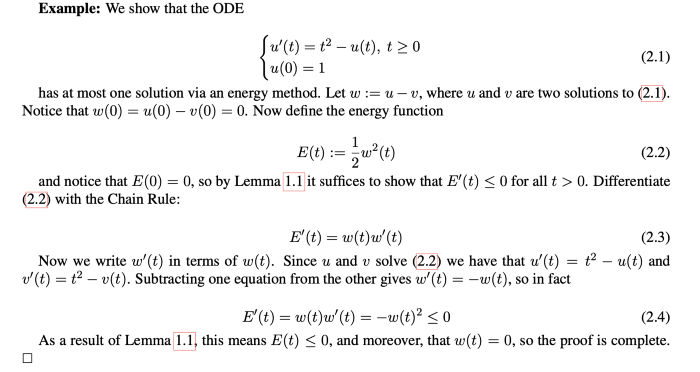 Uniqueness of solution to an ODE with energy method