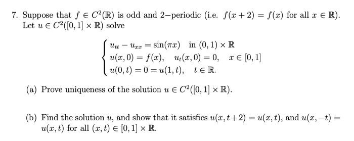 Partial differential equations qualifying exam problem: energy method