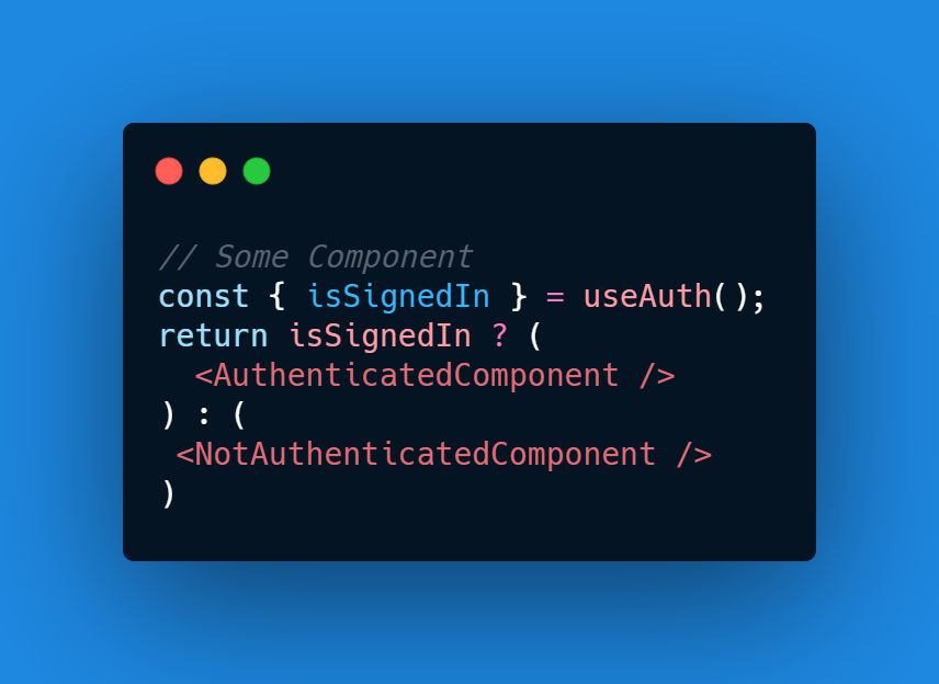 Component using signed in state