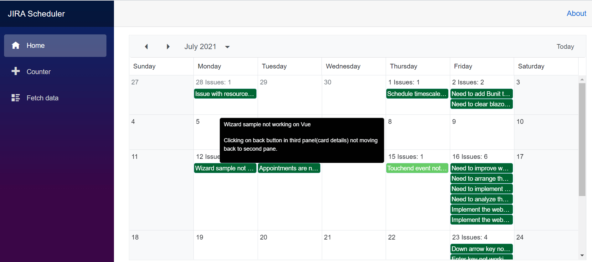 Custom Tooltip on an Appointment