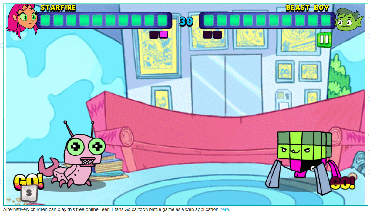 Teen Titans go Joust Gameplay Screenshot