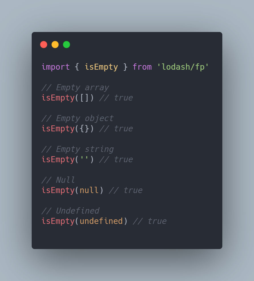 lodash/fp/isEmpty usage