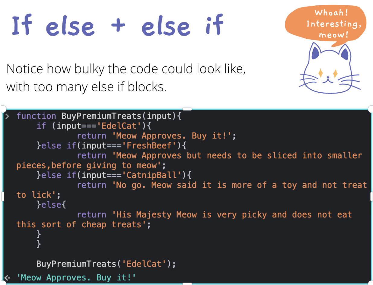 Conditionals In JavaScript, Meow! - Erica Madebeykin | Tealfeed