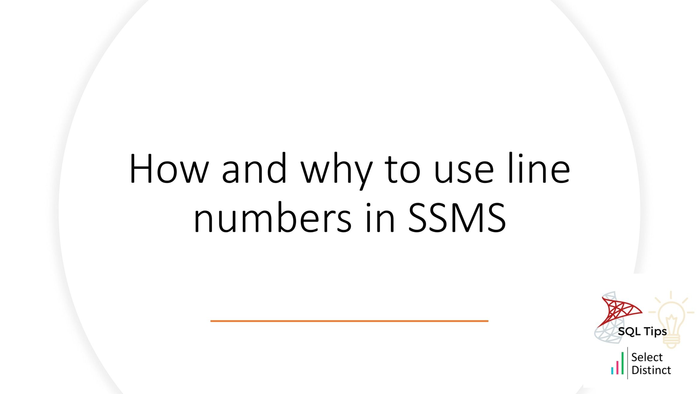 Use Line Numbers in SSMS - Simon Harrison | Tealfeed
